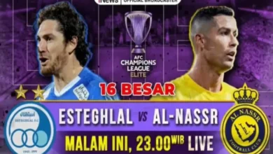 Live di dalam pada iNews: Babak 16 Besar AFC Champion League Elite, Esteghlal vs Al-Nassr