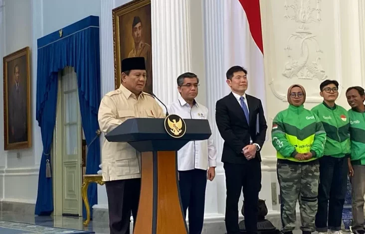 Ojol juga juga Kurir Online Dijamin Dapat THR, Prabowo: Dalam Bentuk Uang Tunai